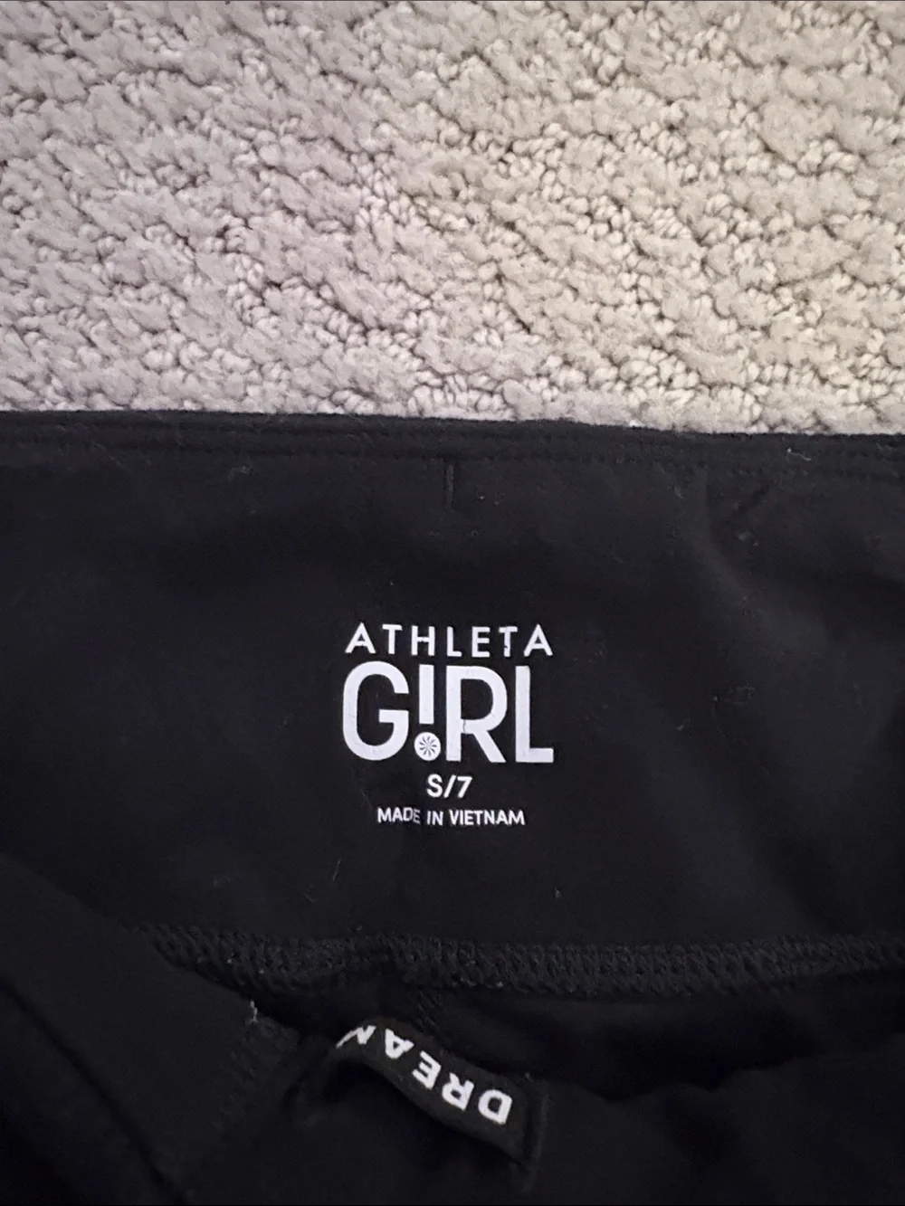 Athleta Girl Black Ribbed-Waist Bike Shorts